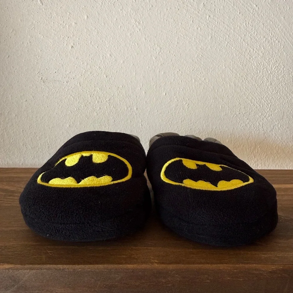 Batman‎ Kids Slippers Toddler Size 7 8 Black Plush DC Comics